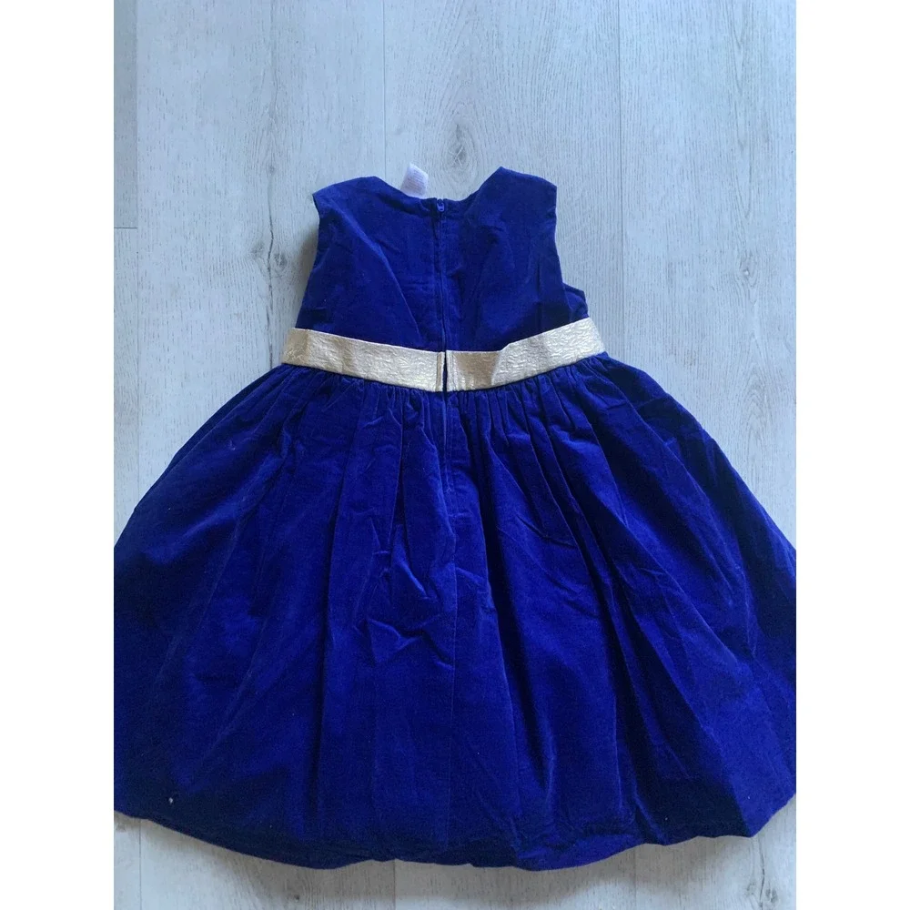 Gymboree Royal blue velvet dress girls sz 5T NWT Christmas‎ holidays formal